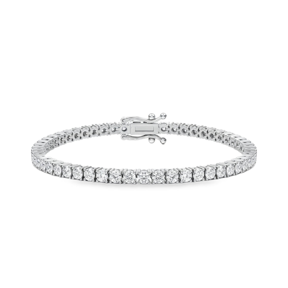 04.00 Cttw. 14K White Gold Diamond Tennis Bracelet