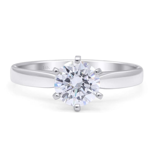 1.05 Ct. 14K White Gold Lab Grown Diamond Engagement Ring