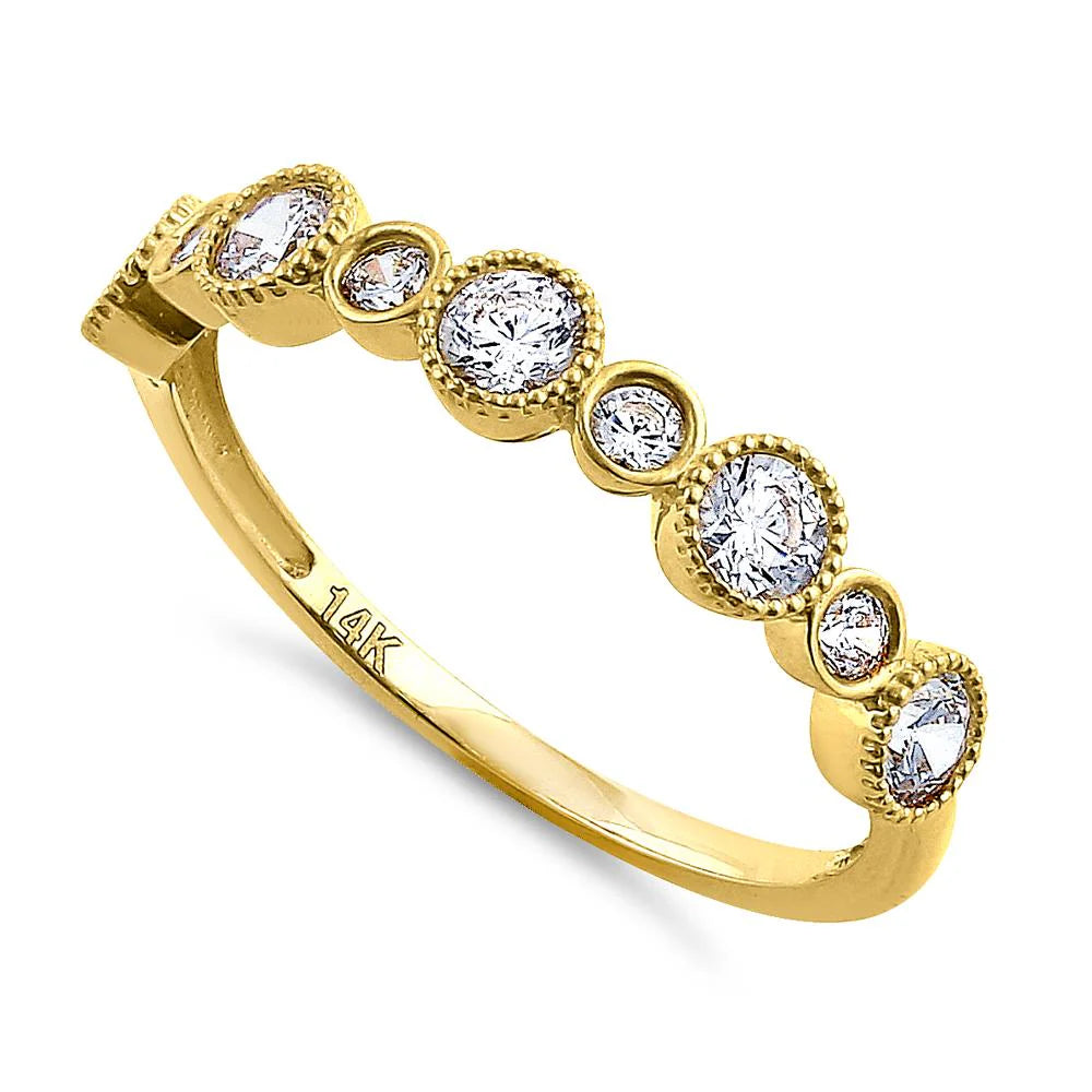 14K Yellow Gold Diamond Wedding Ring