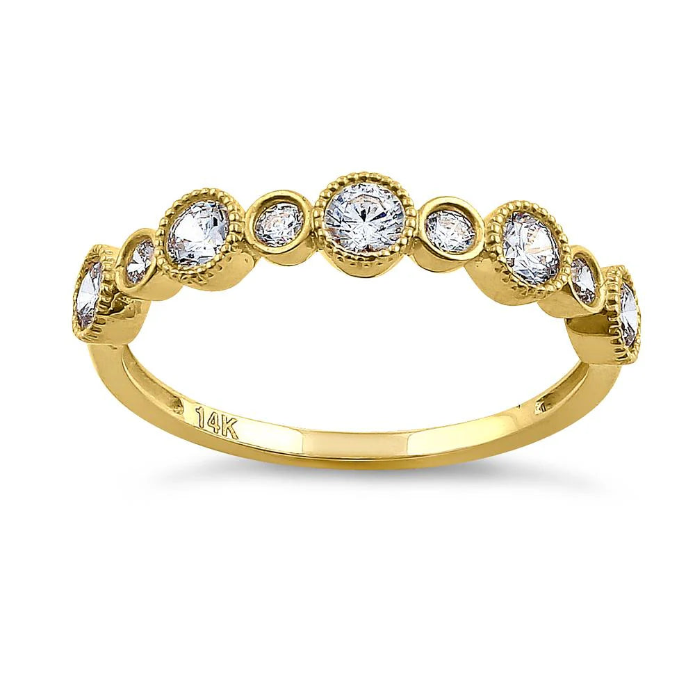 14K Yellow Gold Diamond Wedding Ring