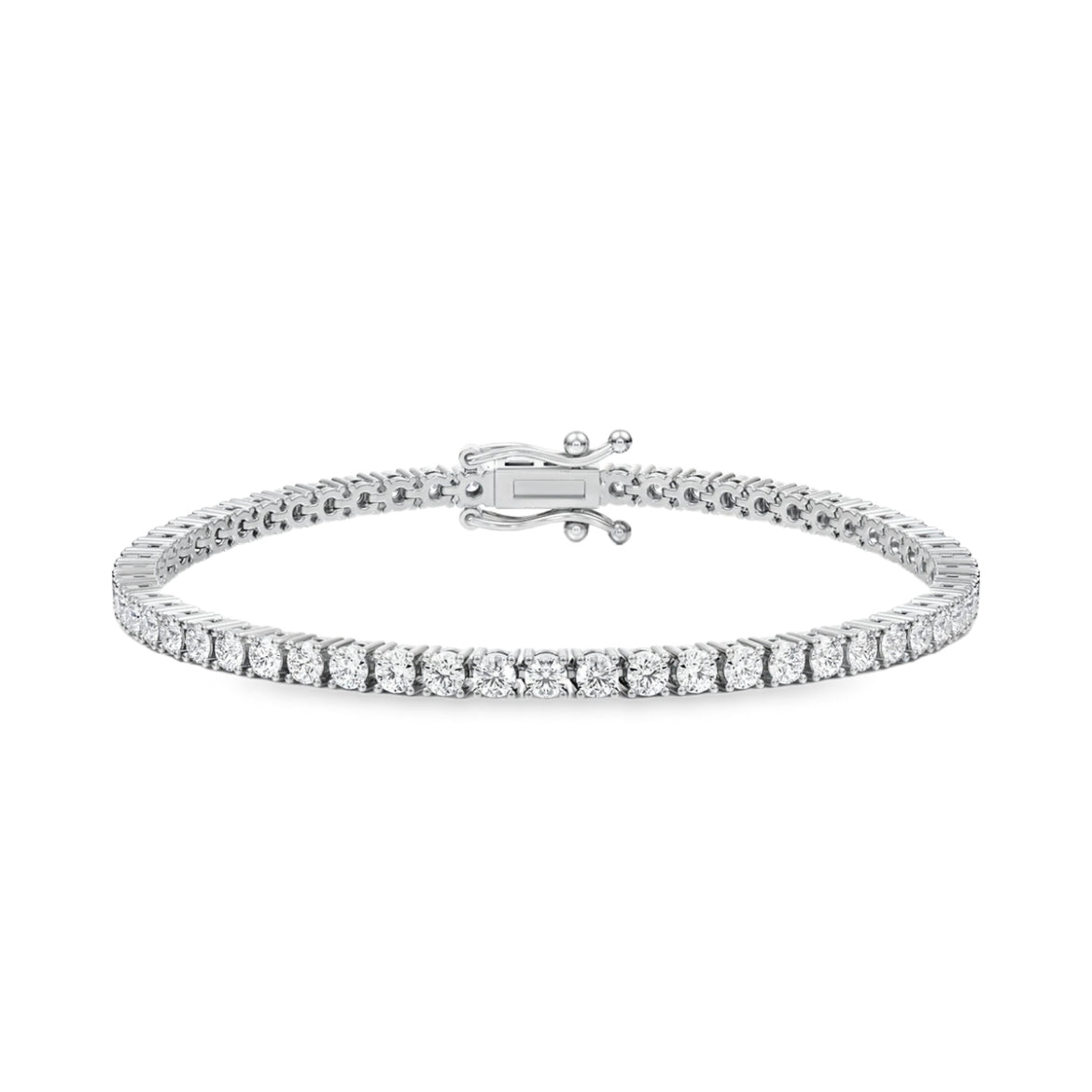 02.48 Cttw. 14K White Gold Diamond Tennis Bracelet