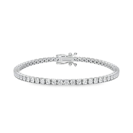 03.04 Cttw. 14K White Gold Diamond Tennis Bracelet