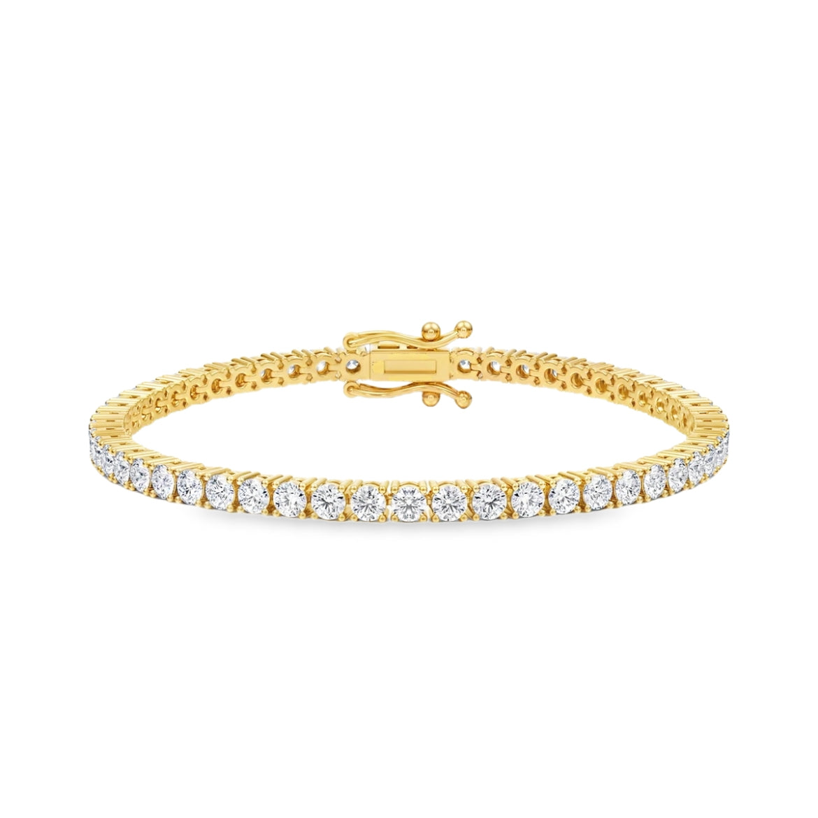 05.00 Cttw. 14K Yellow Gold Diamond Tennis Bracelet