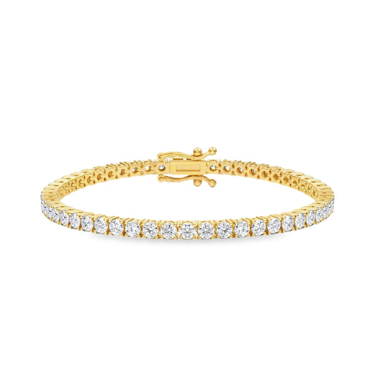 05.00 Cttw. 14K Yellow Gold Diamond Tennis Bracelet