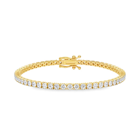 03.02 Cttw. 14K Yellow Gold Diamond Tennis Bracelet