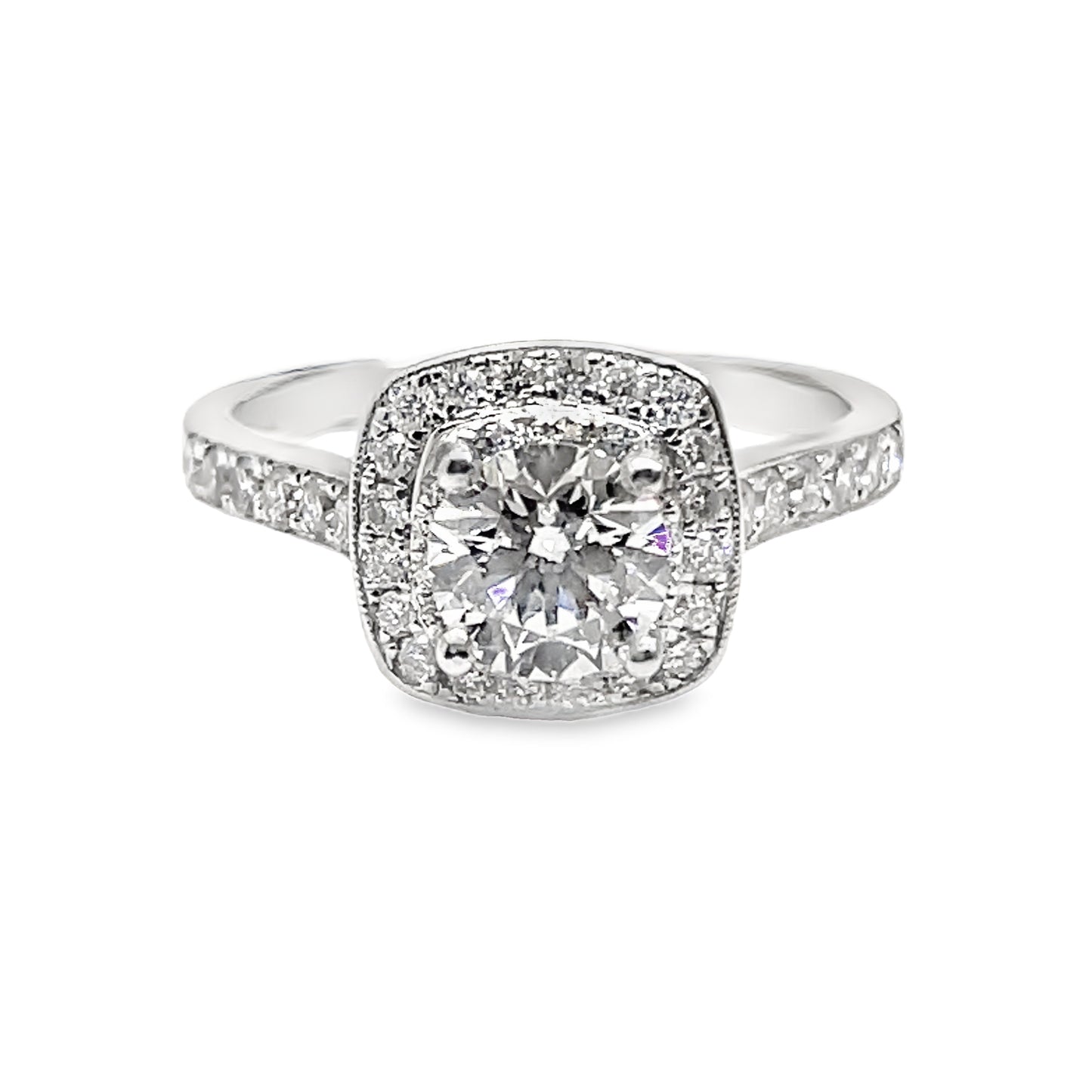 1.03 Ct. 18K White Gold Lab Grown Diamond Engagement Ring