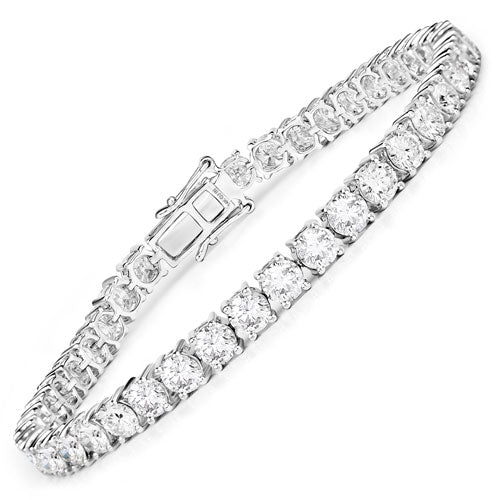 10.00 Cttw. 14K White Gold Lab Grown Diamond Tennis Bracelet