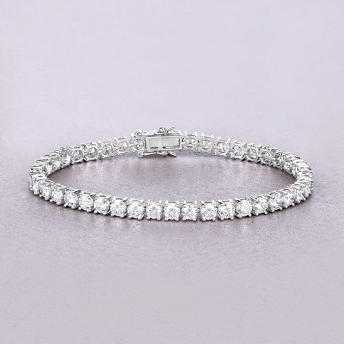 10.00 Cttw. 14K White Gold Lab Grown Diamond Tennis Bracelet