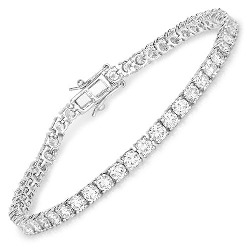 7.00 Cttw. 14K White Gold Lab Grown Diamond Tennis Bracelet