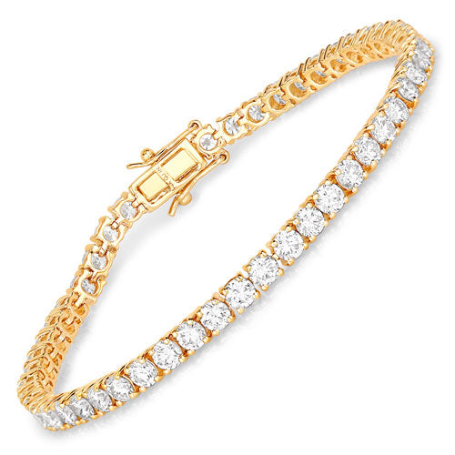 7.00 Cttw. 14K Yellow Gold Lab Grown Diamond Tennis Bracelet