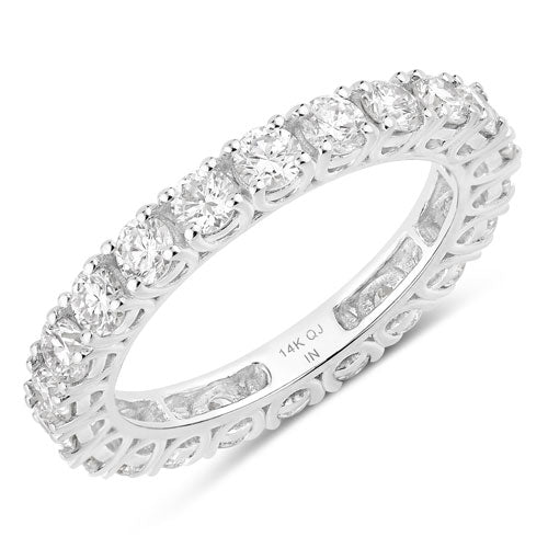 2.00 Cttw. 14K White Gold Lab Grown Diamond Eternity Ring