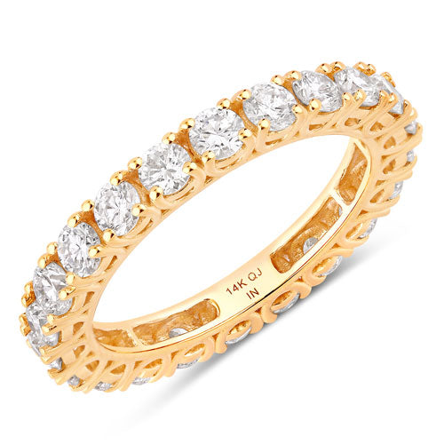 2.00 Cttw. 14K Yellow Gold Lab Grown Diamond Eternity Ring