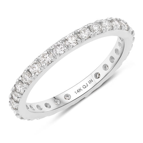 1.00 Cttw. 14K White Gold Lab Grown Diamond Eternity Ring