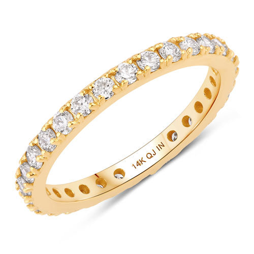 1.00 Cttw. 14K Yellow Gold Lab Grown Diamond Eternity Ring