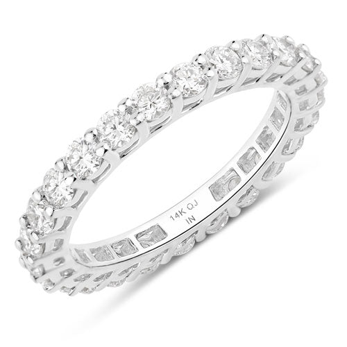 1.50 Cttw. 14K White Gold Lab Grown Diamond Eternity Ring