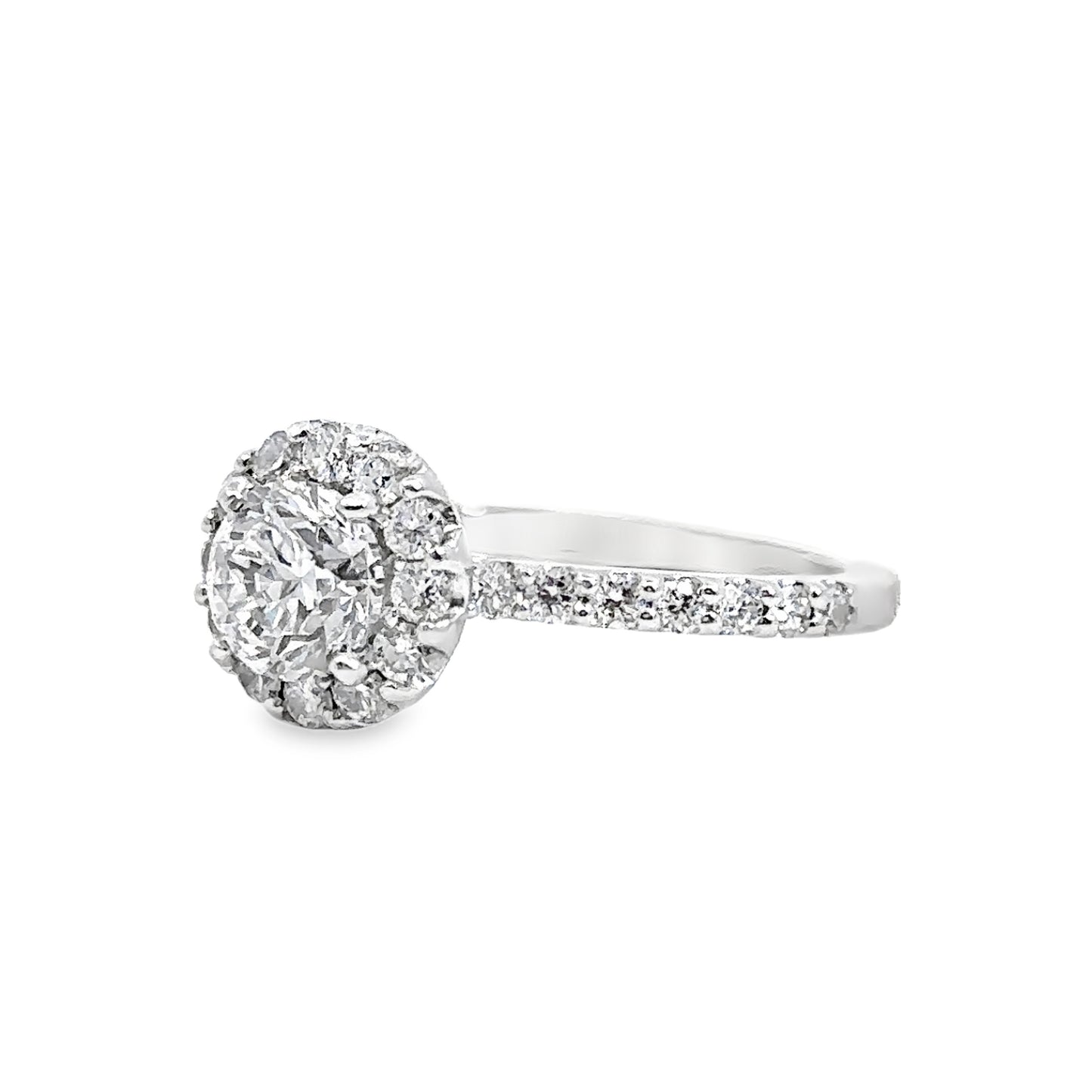 0.75 Ct. 14K White Gold Lab Grown Diamond Engagement Ring