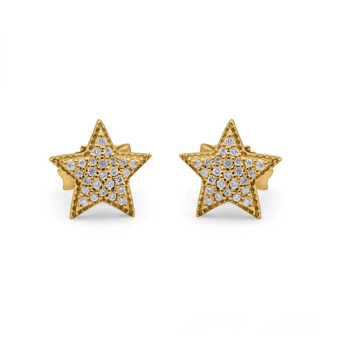 Micro pave diamond hot sale stud earrings