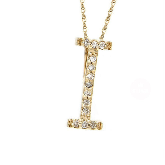 Initial I Diamond Necklace