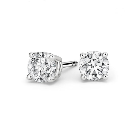 0.65 Cttw. 14K White Gold Diamond Stud Earrings