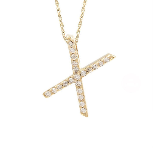 Initial X Diamond Necklace