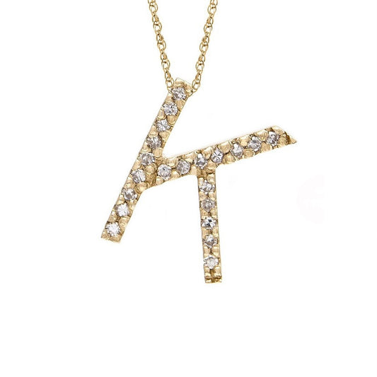 Initial K Diamond Necklace