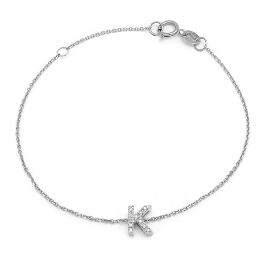 Initial K Diamond Bracelet