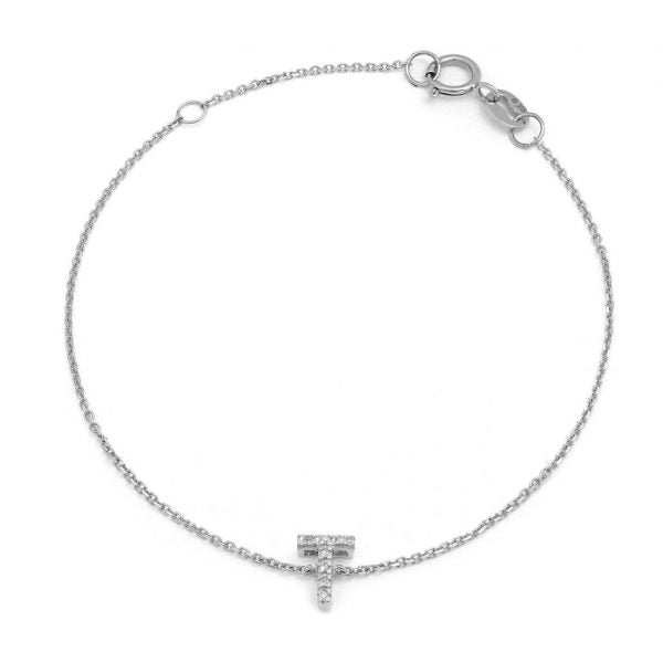 Initial T Diamond Bracelet