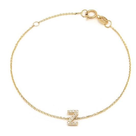 Initial Z Diamond Bracelet