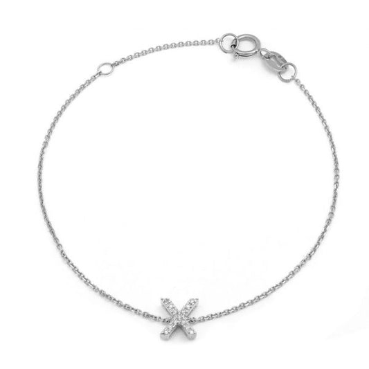 Initial X Diamond Bracelet